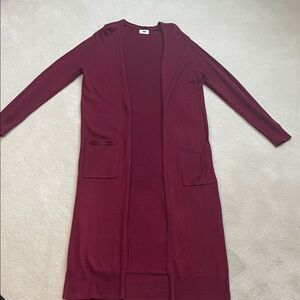 Old Navy Maroon Knit Cardigan